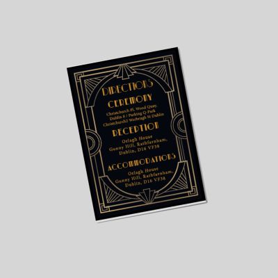 Direction Cards A6 Single Sided Portrait Goldnight