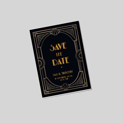 Save the Date A6 Single Sided Portrait Goldnight