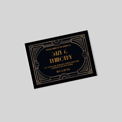 Wedding Invitations A6 Single Sided Landscape Goldnight
