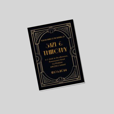 Wedding Invitations A6 Single Sided Portrait Goldnight