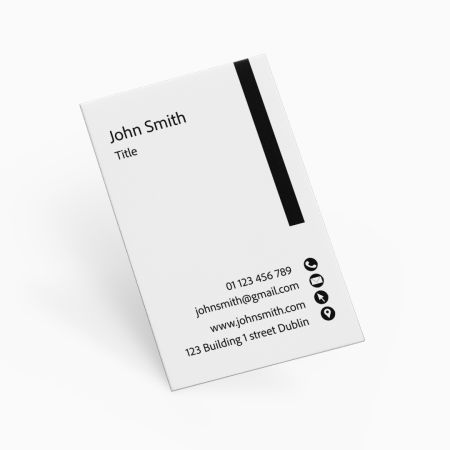 Business Cards Single Sided Portrait Stripe