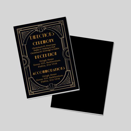 Direction Cards A6 Double Sided Portrait Goldnight