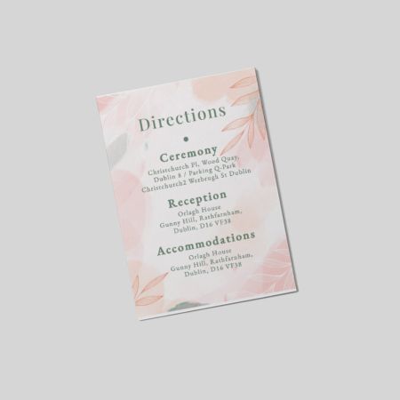 Direction Cards A6 Single Sided Portrait Dolcevita