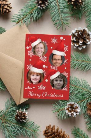 Greeting Cards Santa Hats