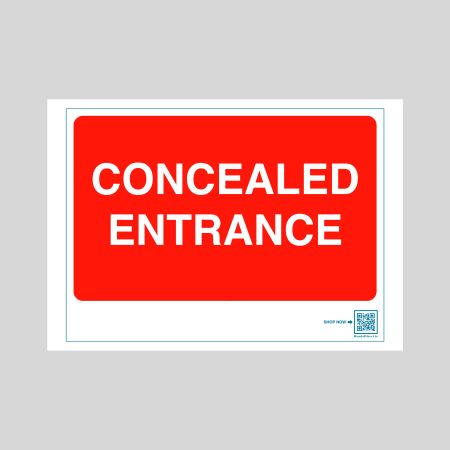 Traffic Sign Red Concealed Entrance