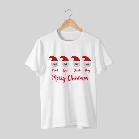 Single Sided T-Shirt - Santa Hats