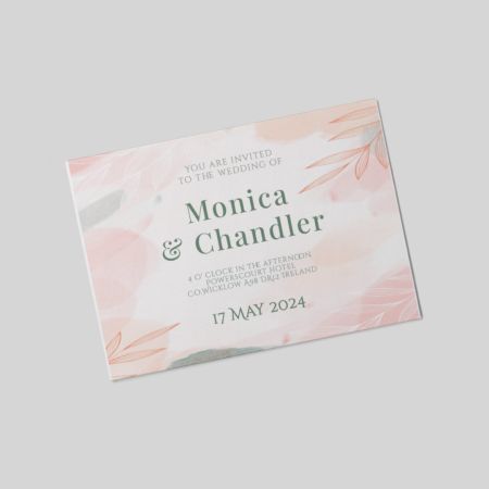 Wedding Invitations A5 Single Sided Landscape Dolcevita