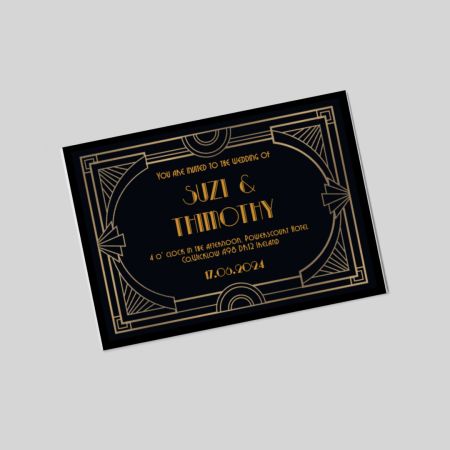 Wedding Invitations A5 Single Sided Landscape Goldnight