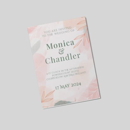 Wedding Invitations A5 Single Sided Portrait Dolcevita