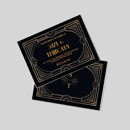 Wedding Invitations A6 Double Sided Landscape Goldnight