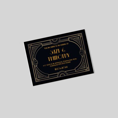 Wedding Invitations A6 Single Sided Landscape Goldnight