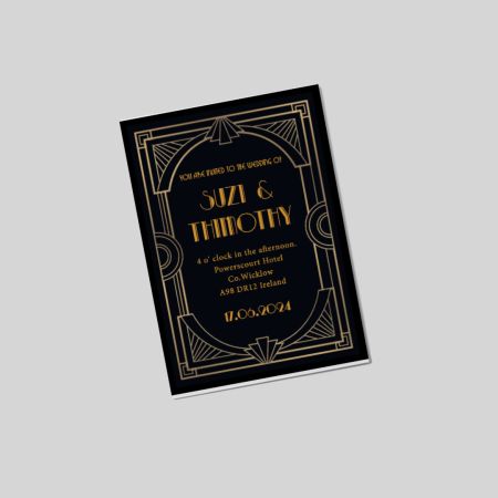 Wedding Invitations A6 Single Sided Portrait Goldnight